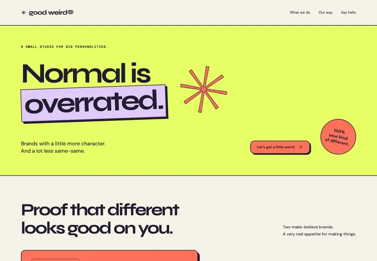 Preview of Good Weird — Branding studio