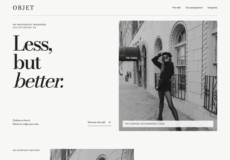 Preview of Objet — Independent fashion label